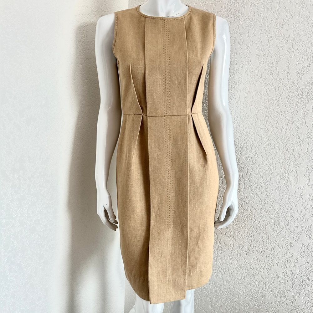 Stella McCartney Dress Camel Color Hemp Urban Safari Dress Size IT40 US 4